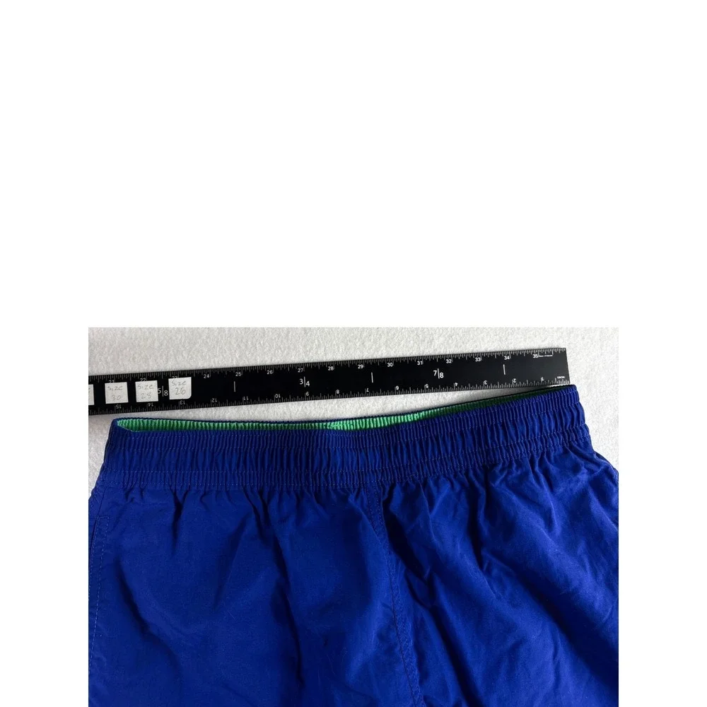 VTG‎ POLO Ralph Lauren Swim Shorts Mens Medium Royal Blue Nylon Mesh Drawstring